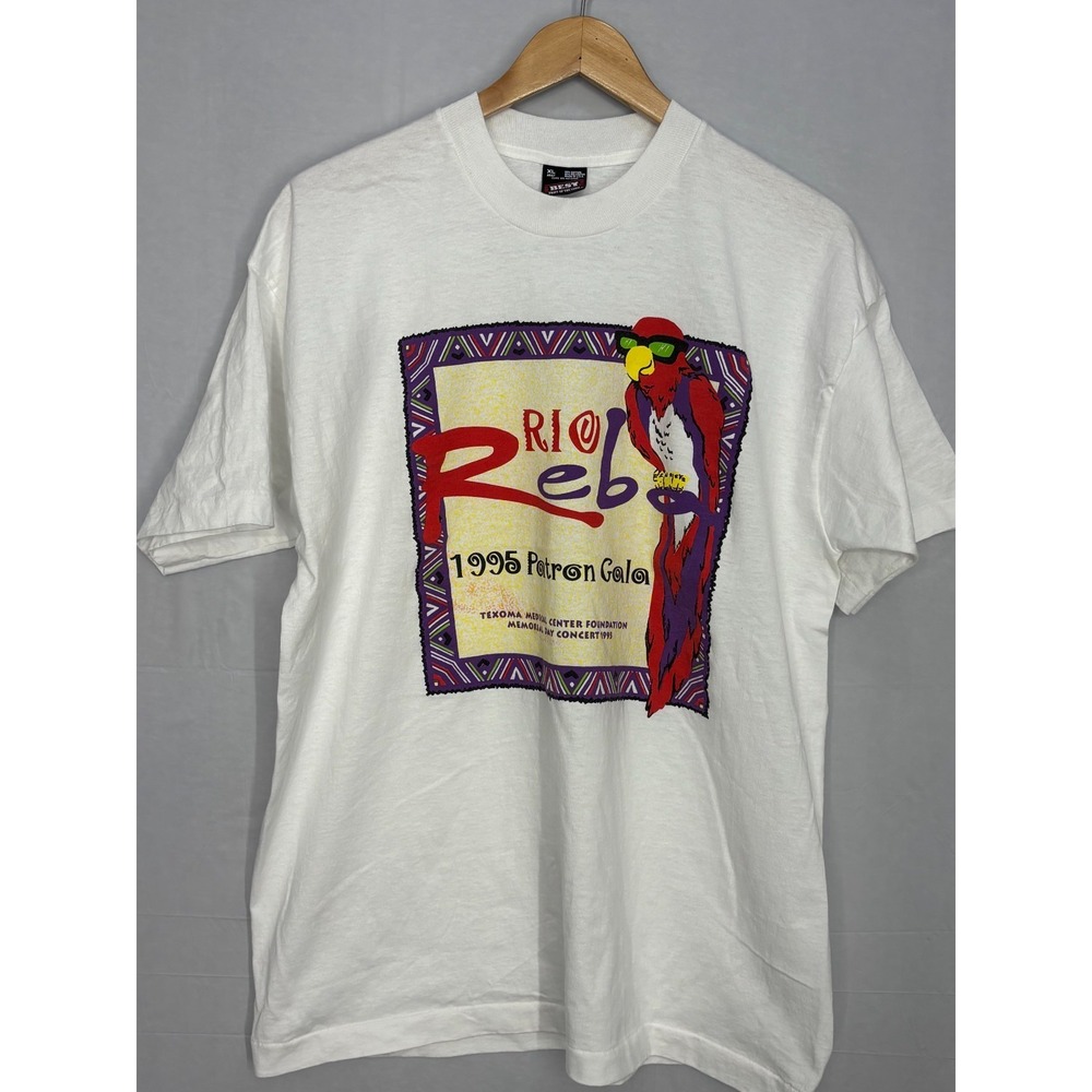 Reba McEntire Patron Gala T-Shirt Mens White X-Large Vintage Fruit Of‎ The Loom